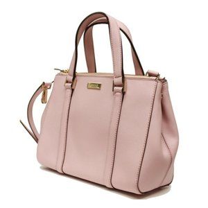 New KATE SPADE Leather Newbury Lane Large Satchel Blush Pink